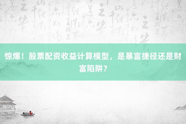 惊爆！股票配资收益计算模型，是暴富捷径还是财富陷阱？
