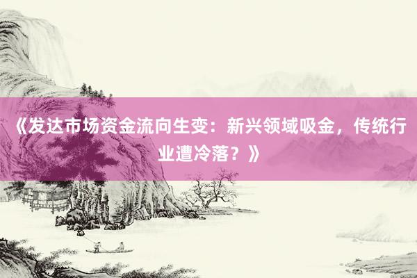 《发达市场资金流向生变：新兴领域吸金，传统行业遭冷落？》