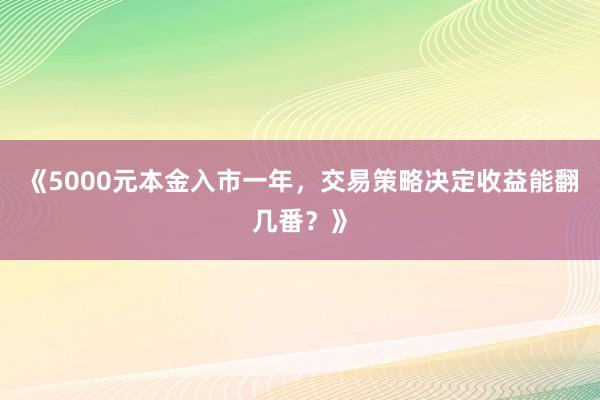 《5000元本金入市一年，交易策略决定收益能翻几番？》