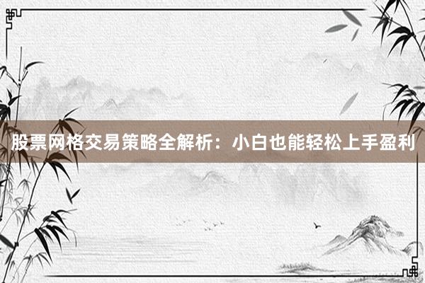 股票网格交易策略全解析：小白也能轻松上手盈利